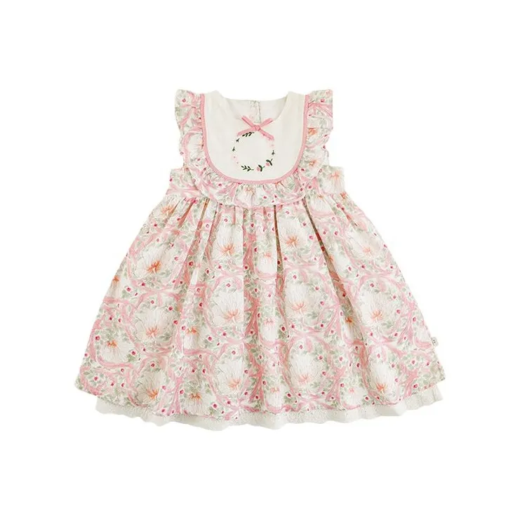 YOEHYAUL Платье Розовые цветы для детей 3-7 лет