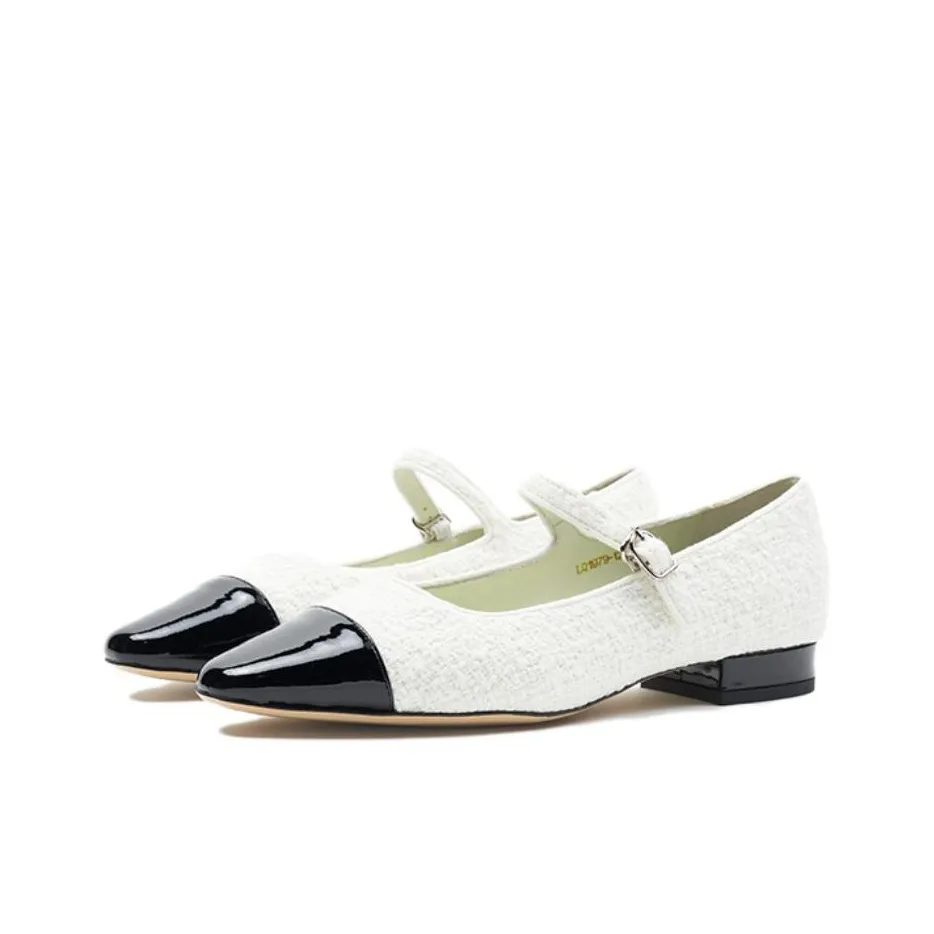Faytobe Туфли Мэри Джейн Женские Белые Черные