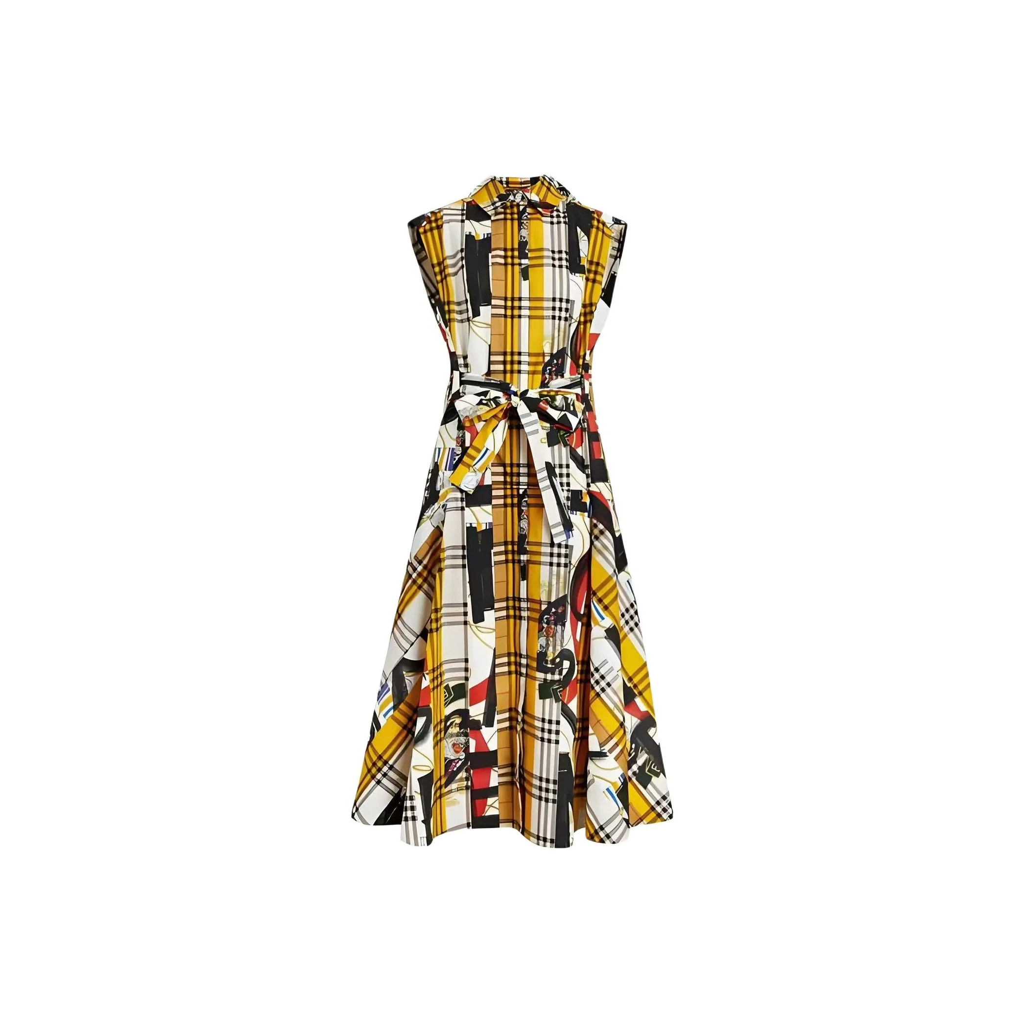 Burberry Sleeveless Dress Women's Yellow