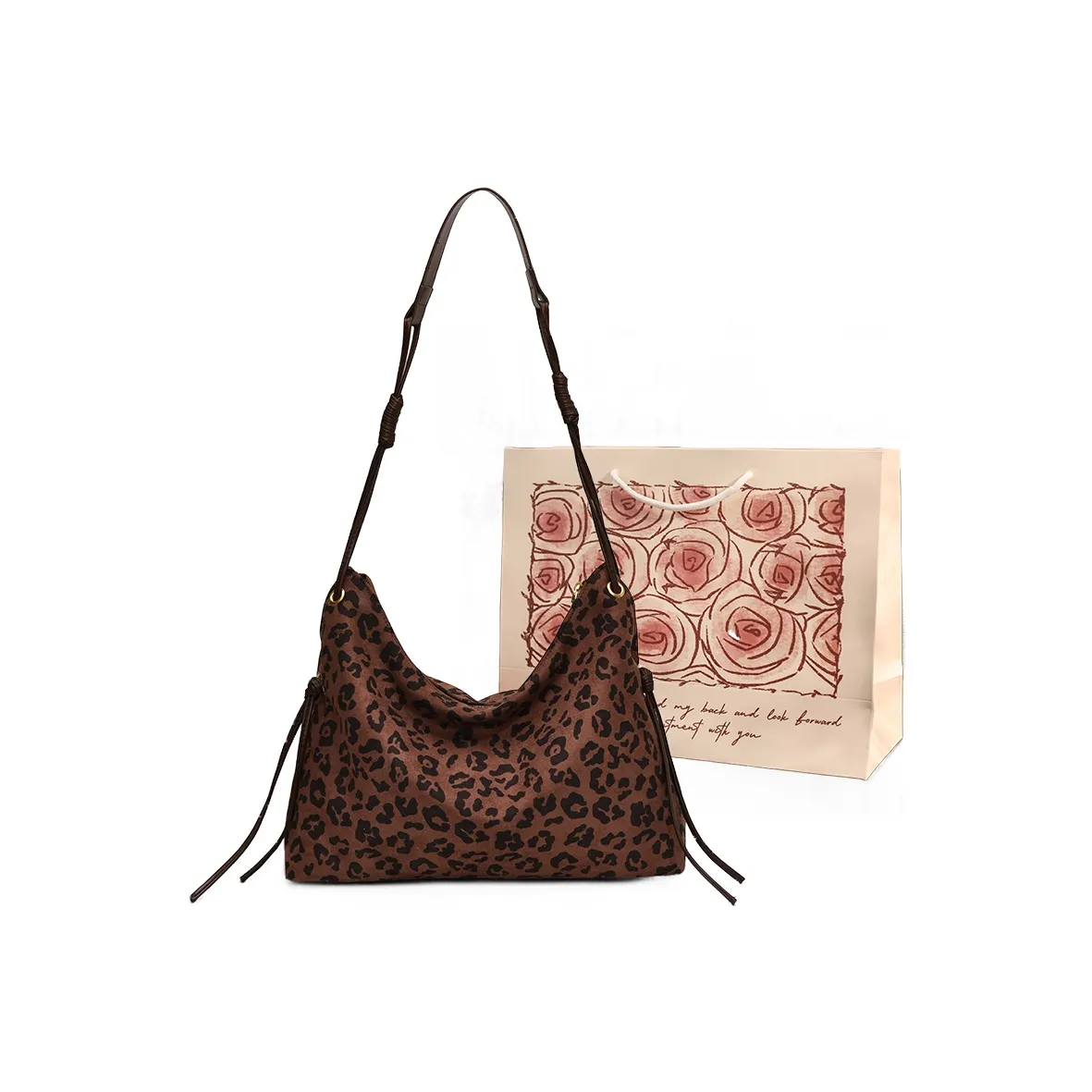 VERADONNA ПУ (полиуретан) Детские сумки Стандартные Детский Леопард с принтом Коричневый Кофейный Леопард с принтом Черный Кофейный