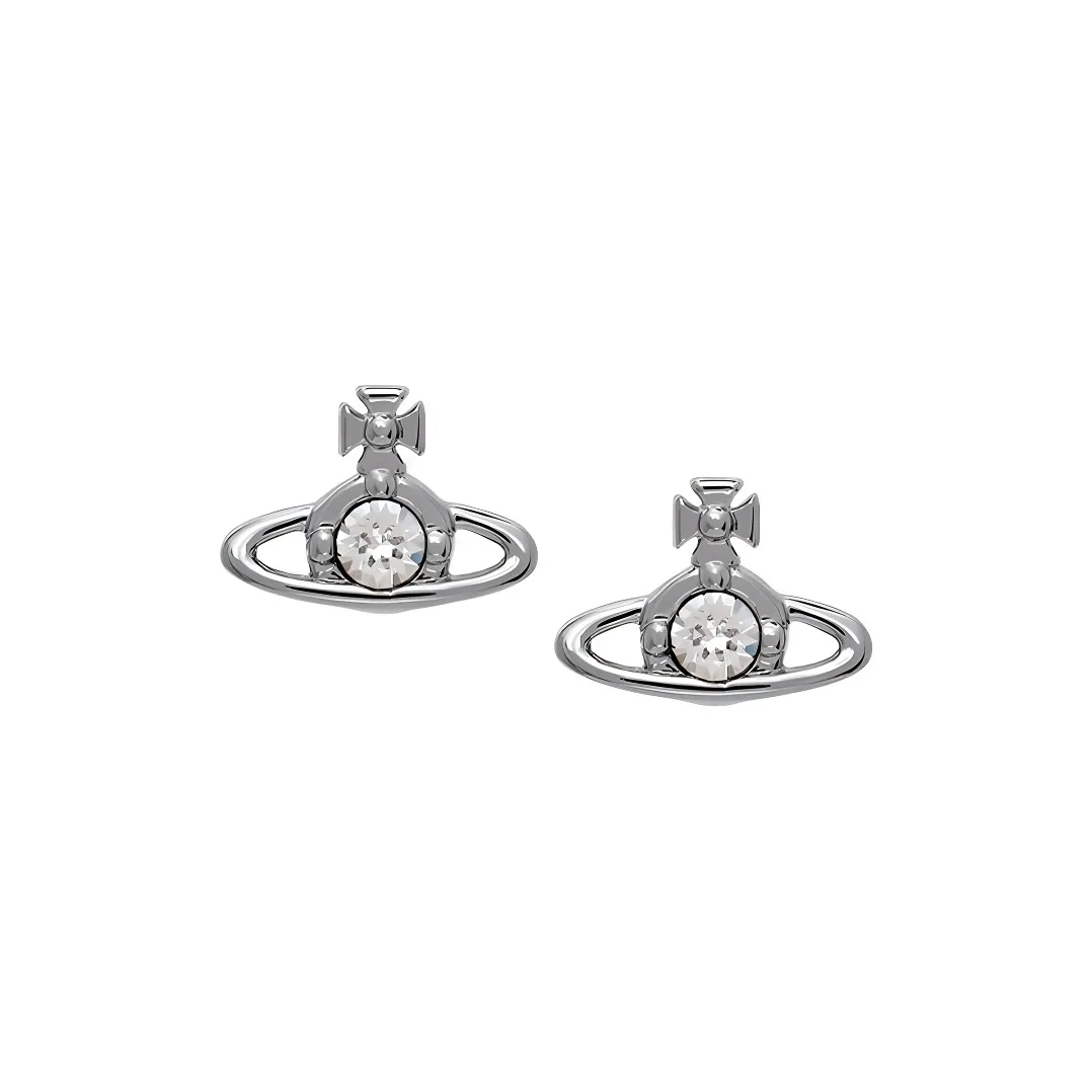 Vivienne Westwood Brass Stud Earrings Women's Silver