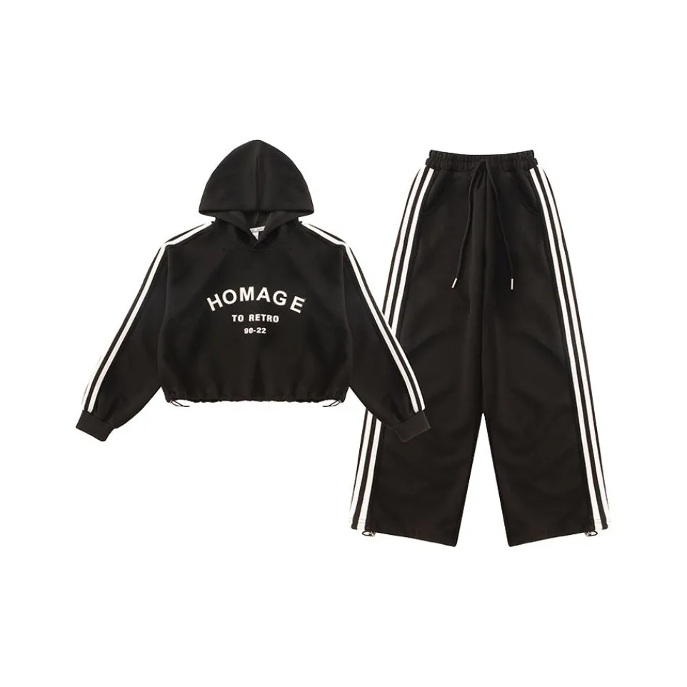 Miller Castle Стильный Повседневный Спортивный Комплект из Двух Предметов Черный Подростки