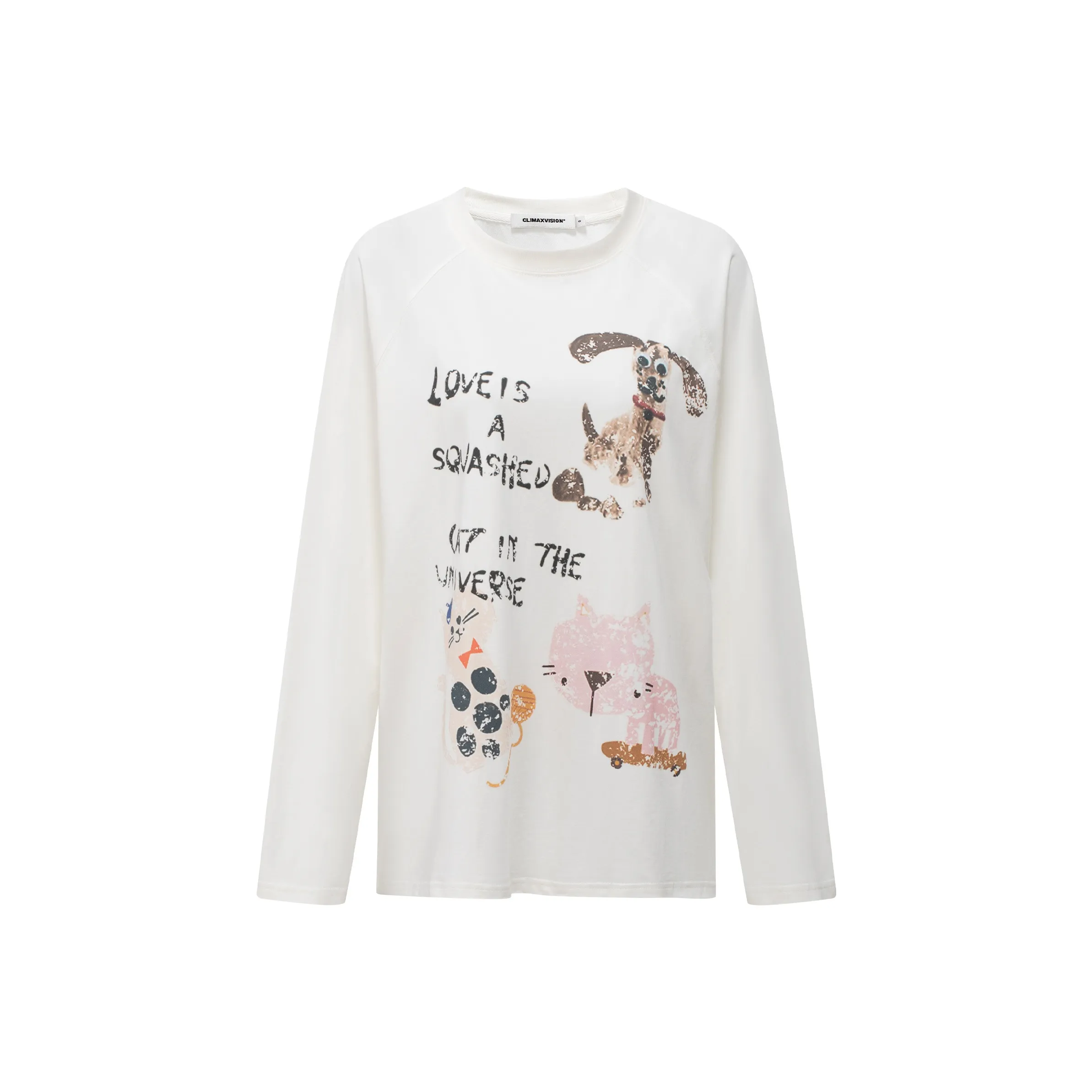 CLIMAX VISION Реглан рукав T-рубашка Женская