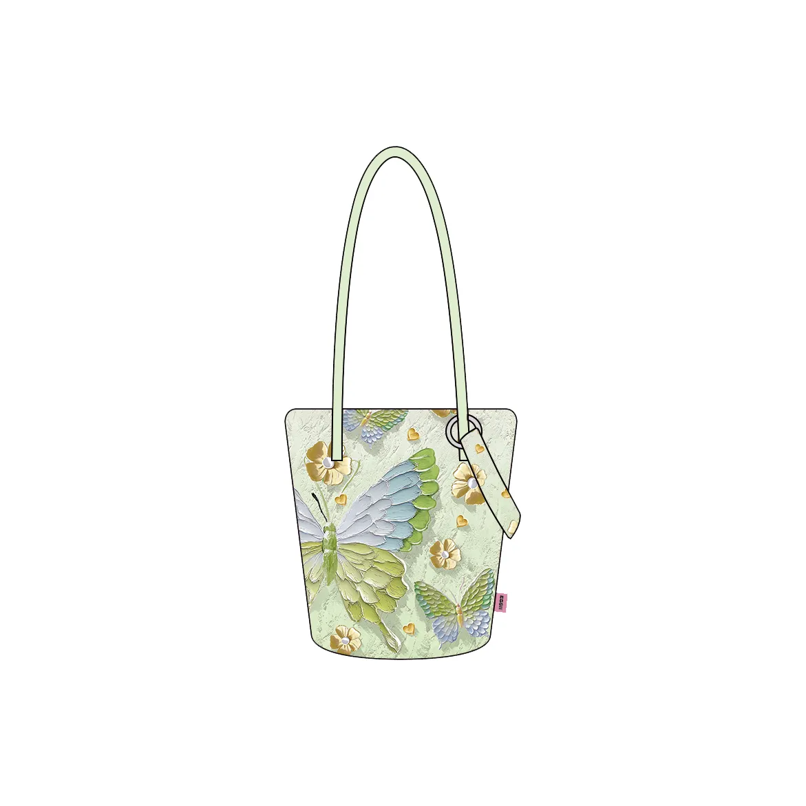 Perfect Styles Diagonal Кукуруза Короткий плюшевый плечевой сумка среднего размера женский зеленый