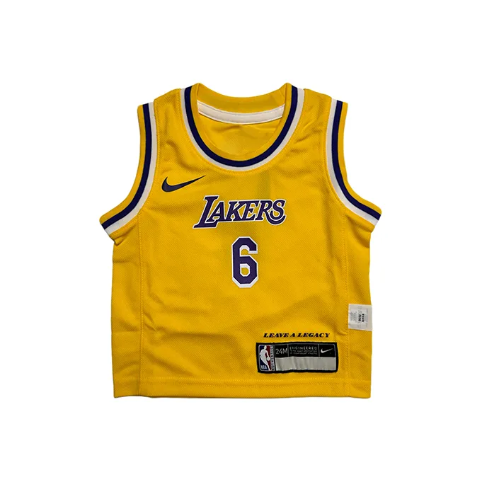 Nike x NBA Майка Los Angeles Lakers James Желтый Infant Wa Toddler