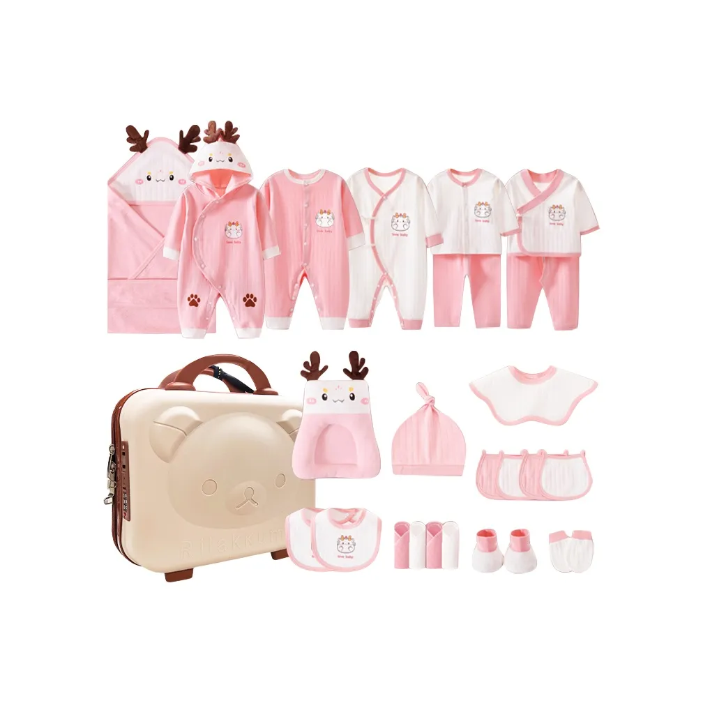 Dis Rabbit Newborn Одежда Детский Подарочная коробка Розовый Младенец И Малыш