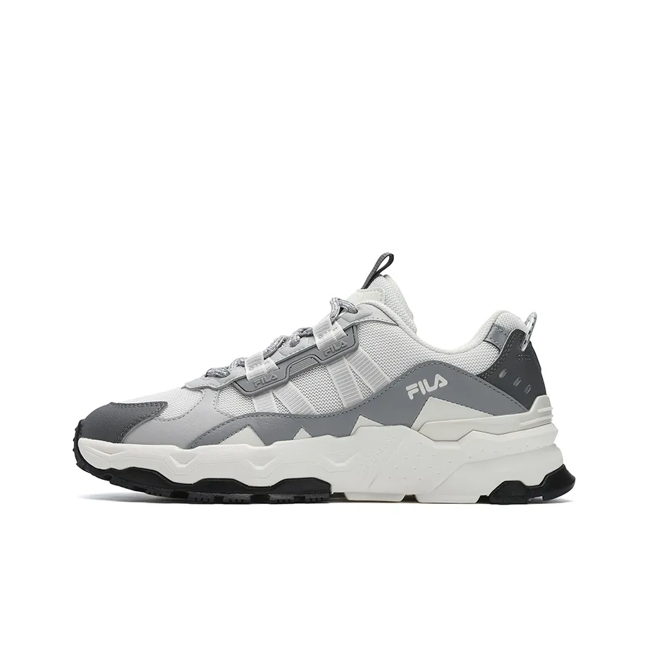 FILA Trek 1S Гипсофила Устойчивый к истиранию Дышащий Низкий Верх Повседневный Мужской Белый Серый