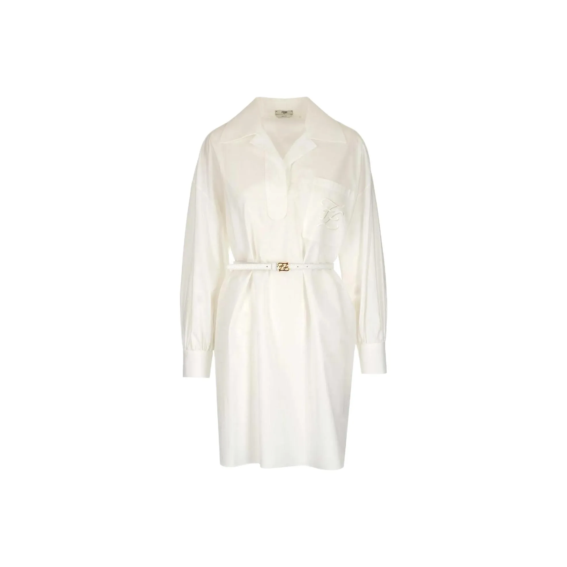 FENDI Long Sleeved Dress Women's White