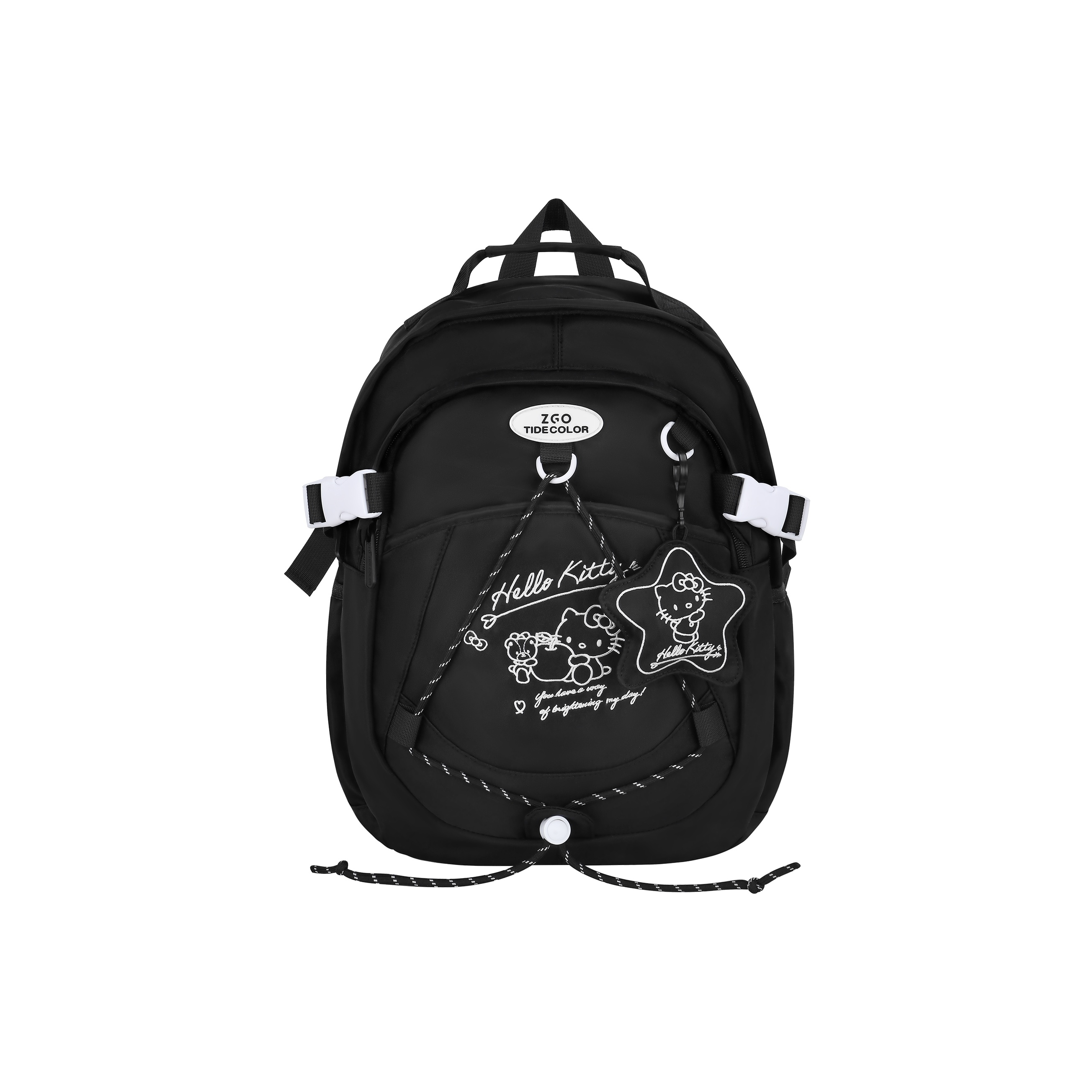 【BOLSAC】Pocony bag _Tote (kitty black) Hello Kitty Faux Leather Exterior Quilted Bags & Handbags