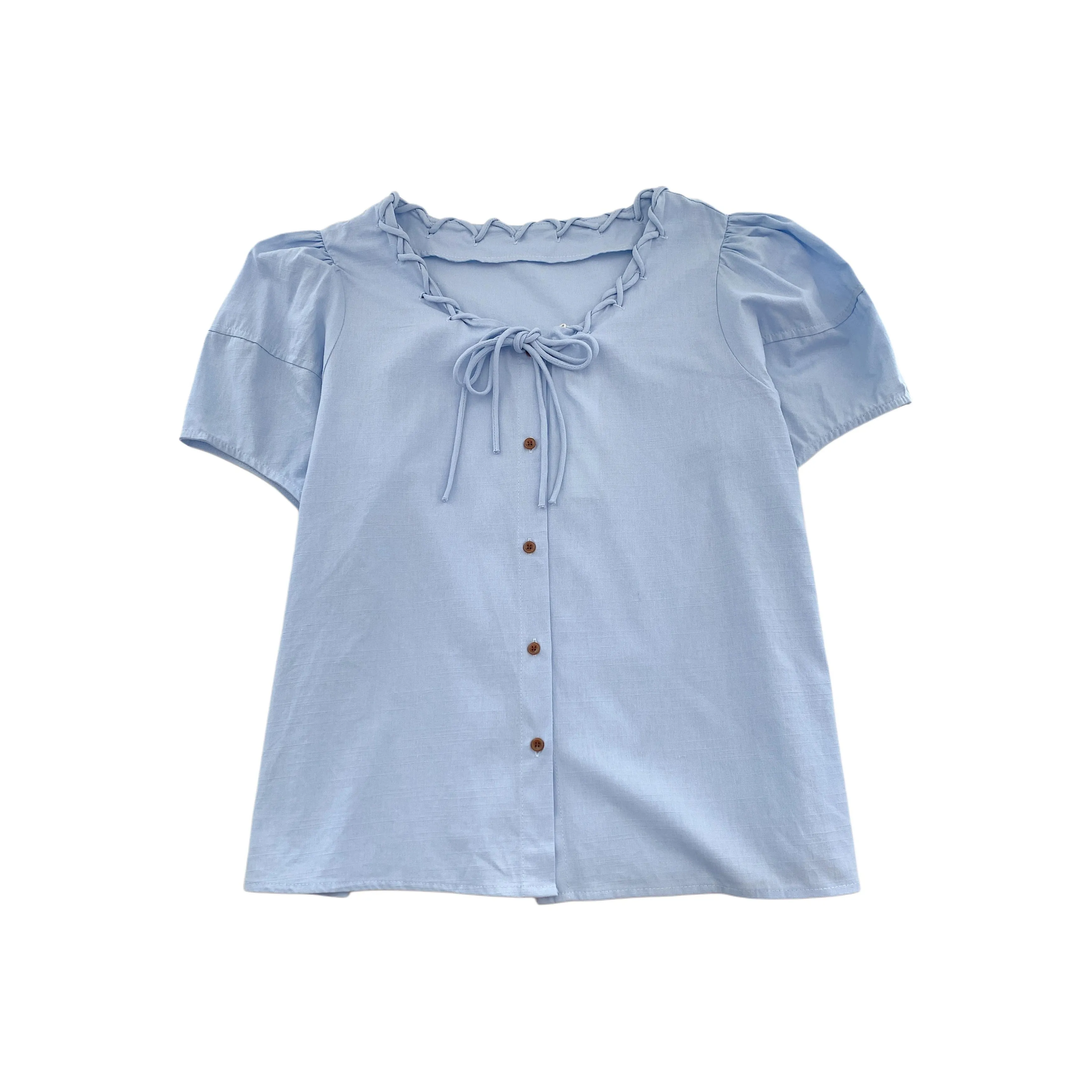 OUBO Светло-синие Женские Рубашки