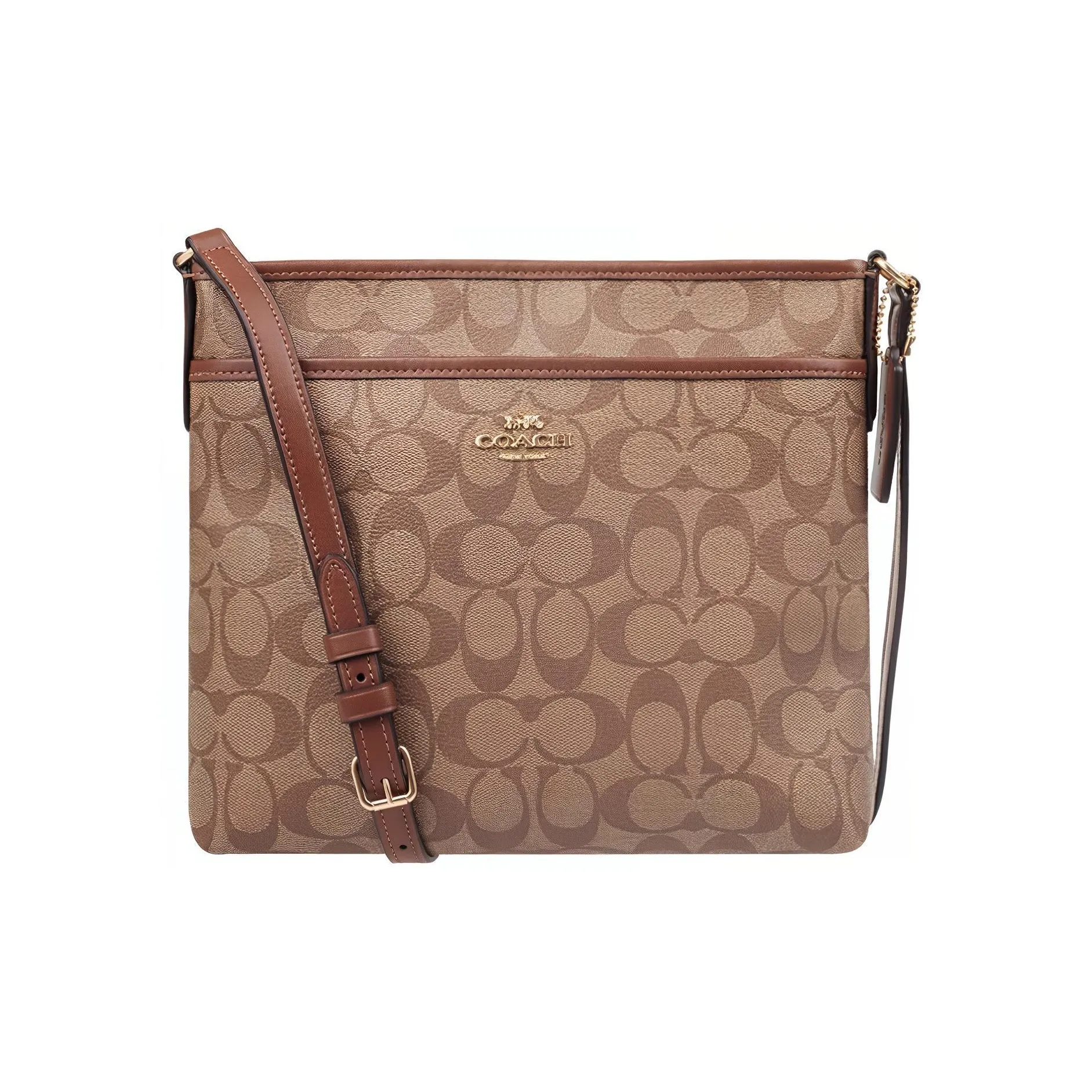 COACH PVC Shoulder Bag Tubas Women's Brown