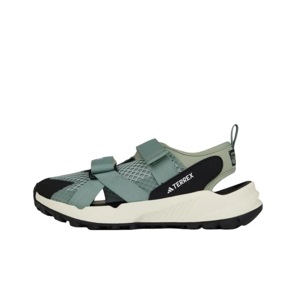 adidas Terrex Hydroterra Slip Resistant Abrasion Resistant Низкий Топ Детские Сандалии Зеленый Подростки