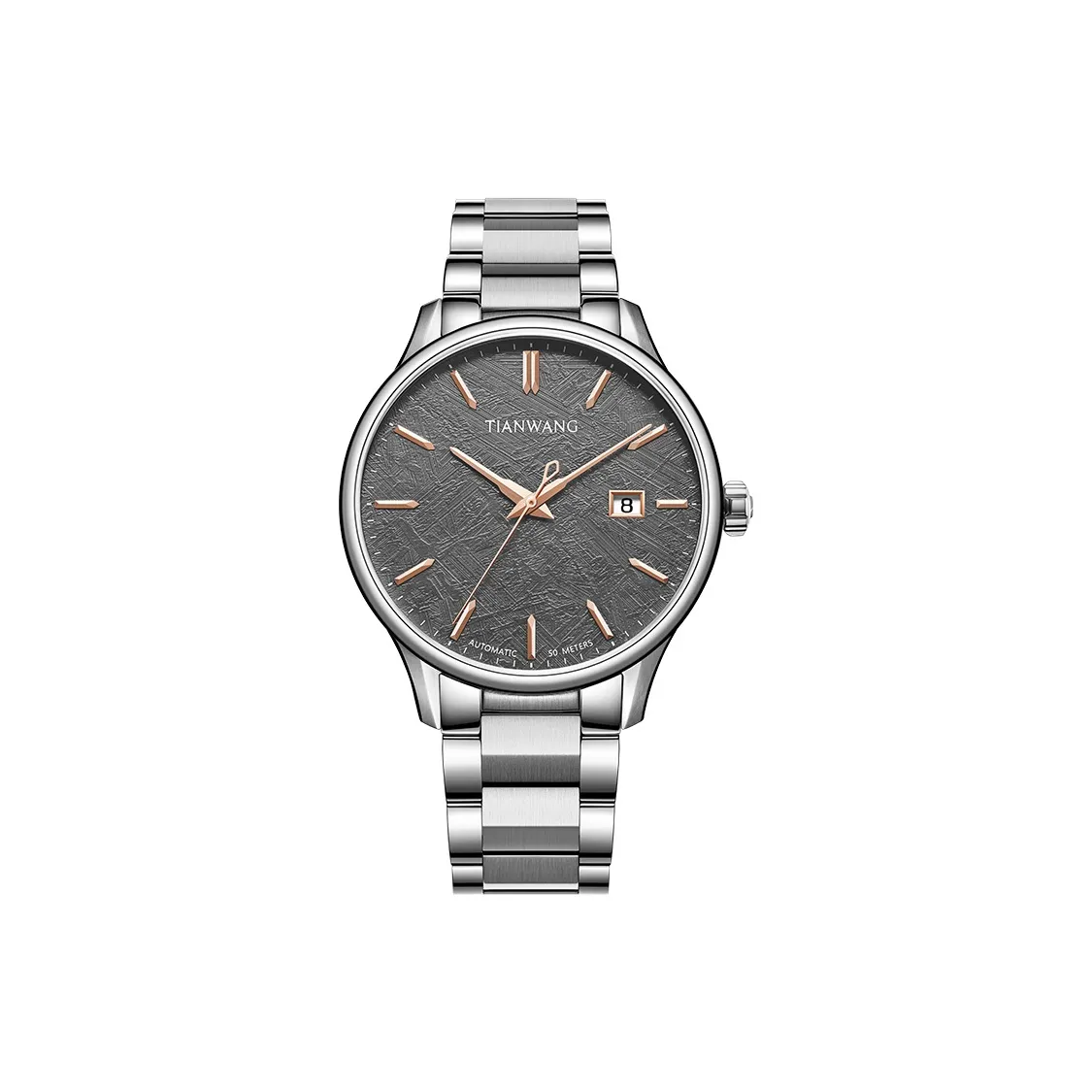 TIANWANG Kunlun Механический механизм ремешок из нержавеющей стали мужские часы серый циферблат
