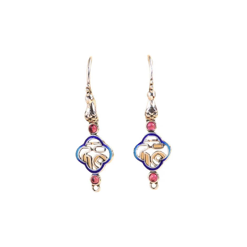 JINLUWANG S925 Silver Handcrafted Earrings Accessories Hoop Earrings Women's