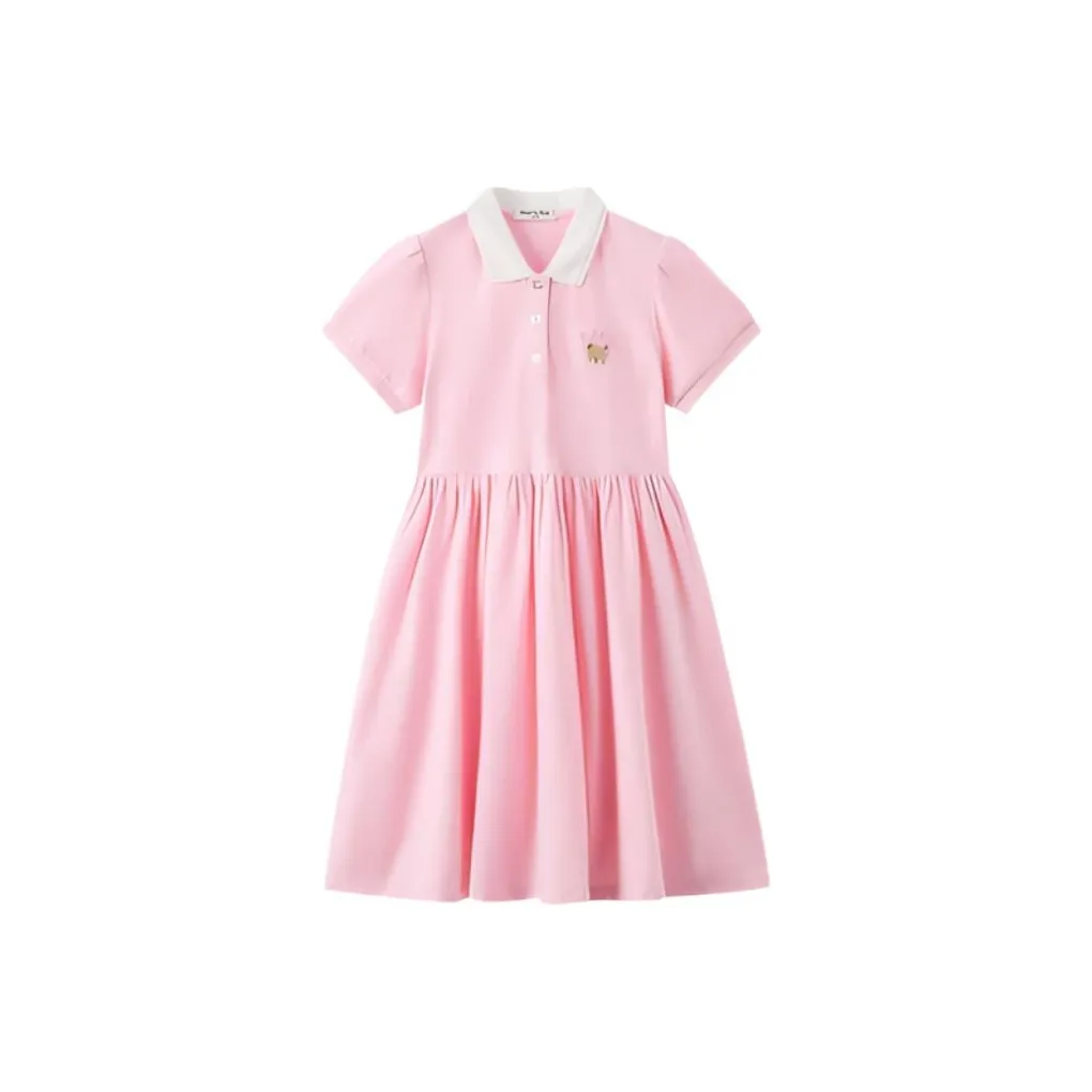 PAW IN PAW Cartoon Bear Воротник поло Платье Детское