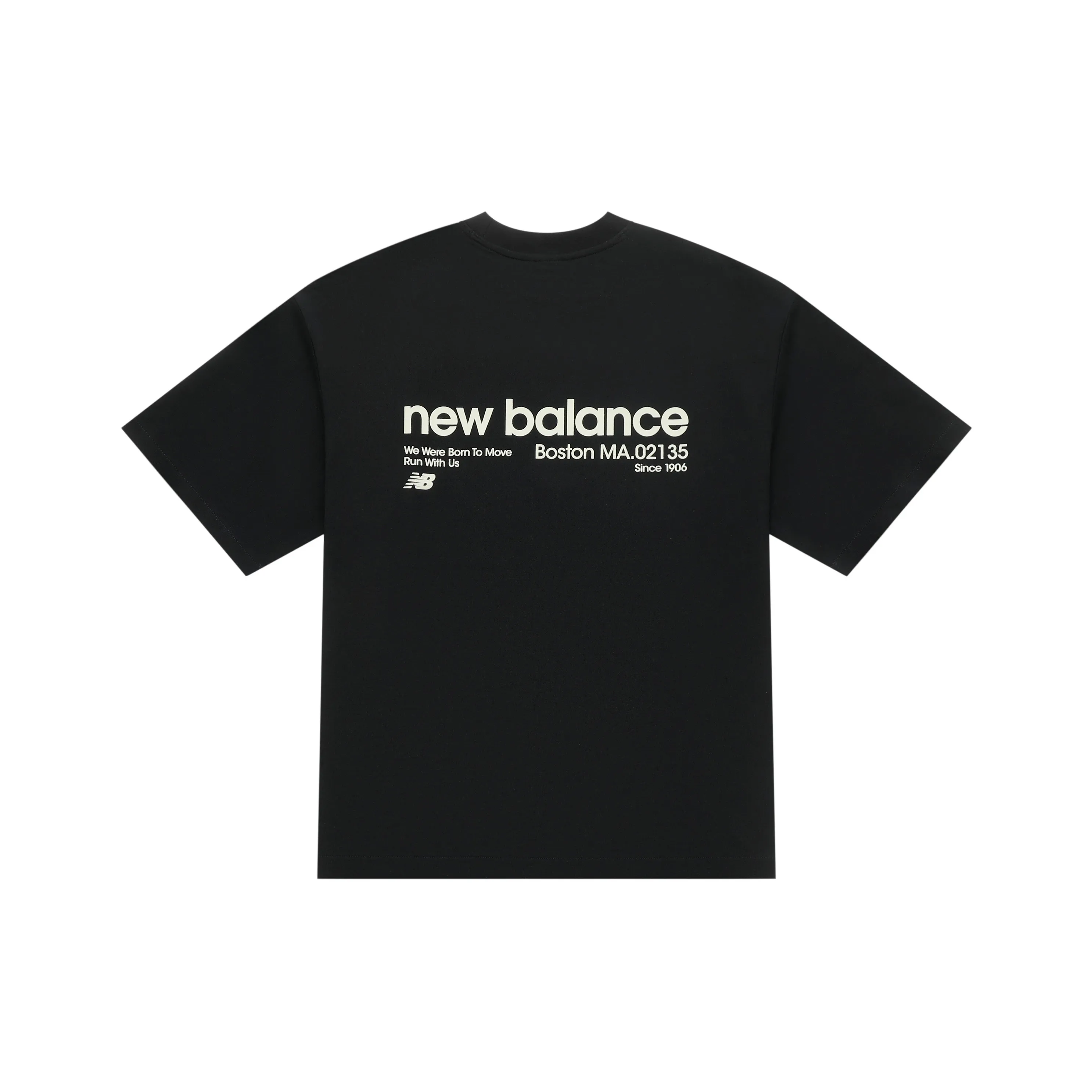 New Balance совместная футболка с маленьким логотипом на груди унисекс черный