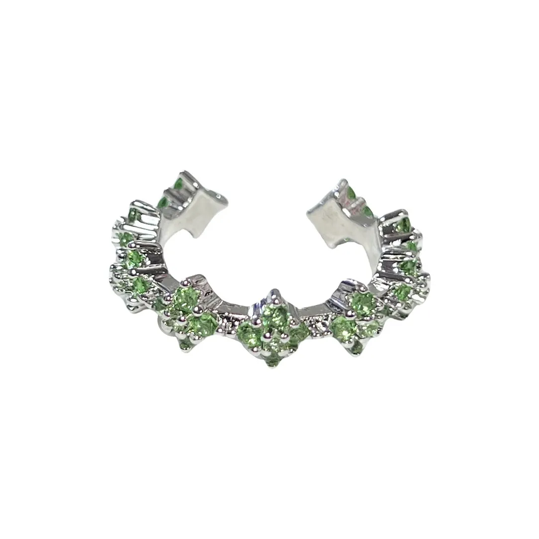 PISHUSHU Медные Кольца Женские Зеленые