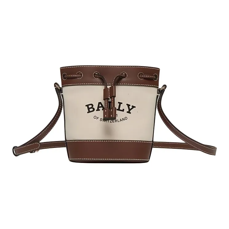 BALLY Коровья кожа Ведрообразные сумки Сумки через плечо Сумка через плечо Женская Коричневый и Бежевый