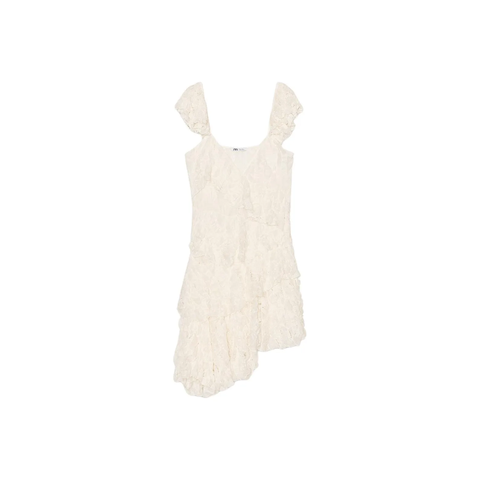 ZARA Sleeveless Dresses Women's Raw White