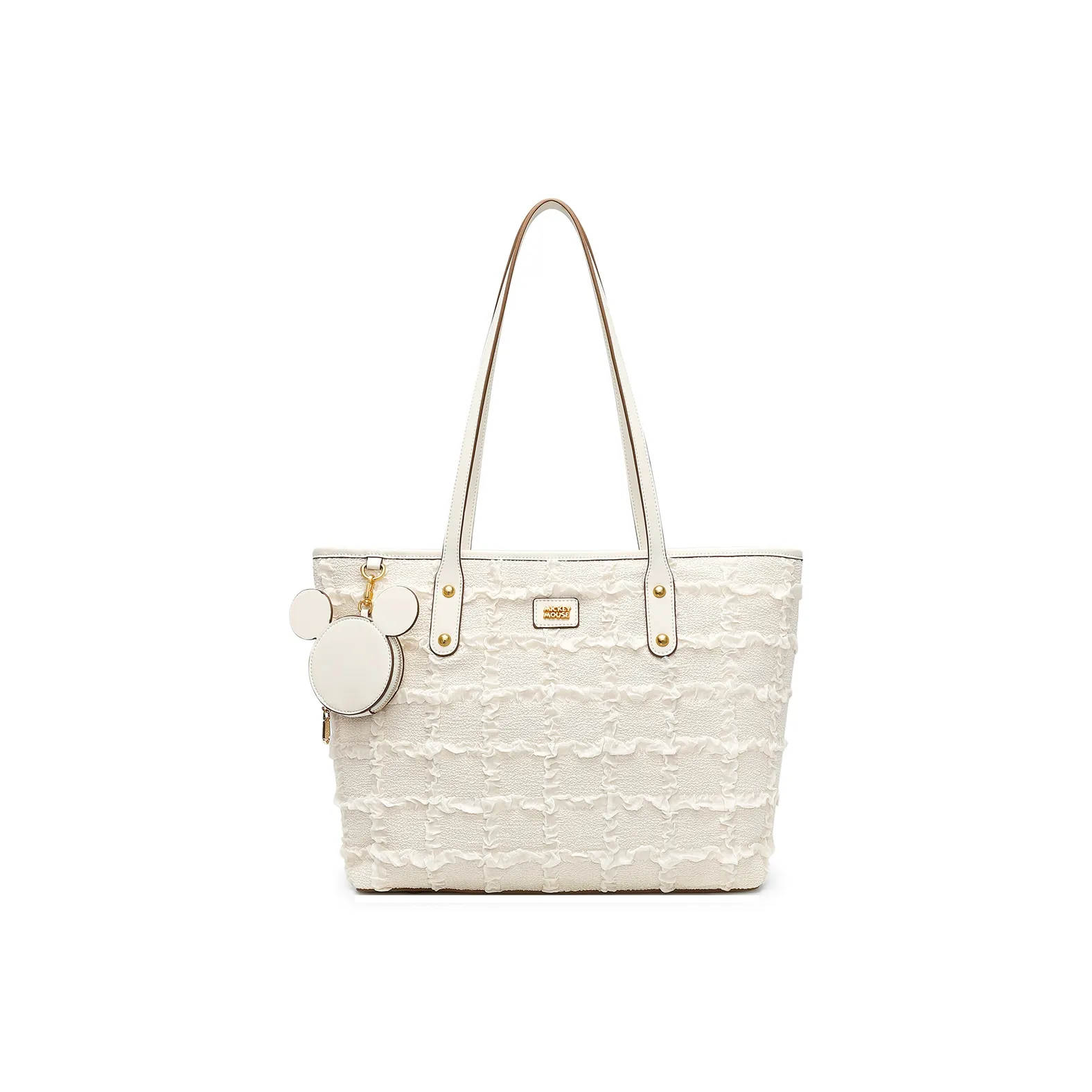 Disney Mickey Ткань Тоут Сумка Сумка для покупок Сумка на плечо Женская Экрю