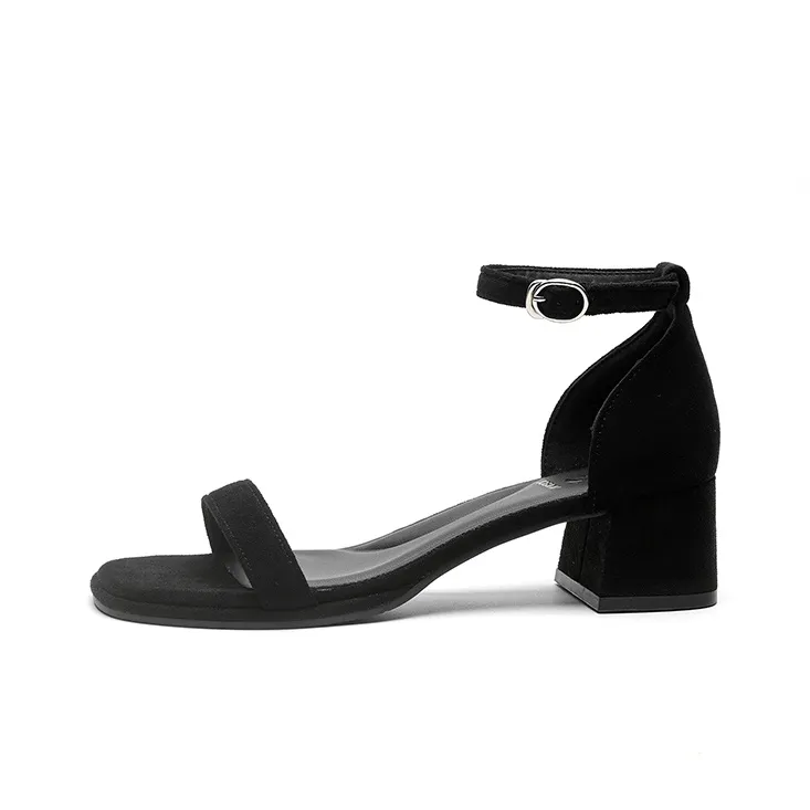 JOSINY One Ремешок Сандалии 5CM Женские Черные