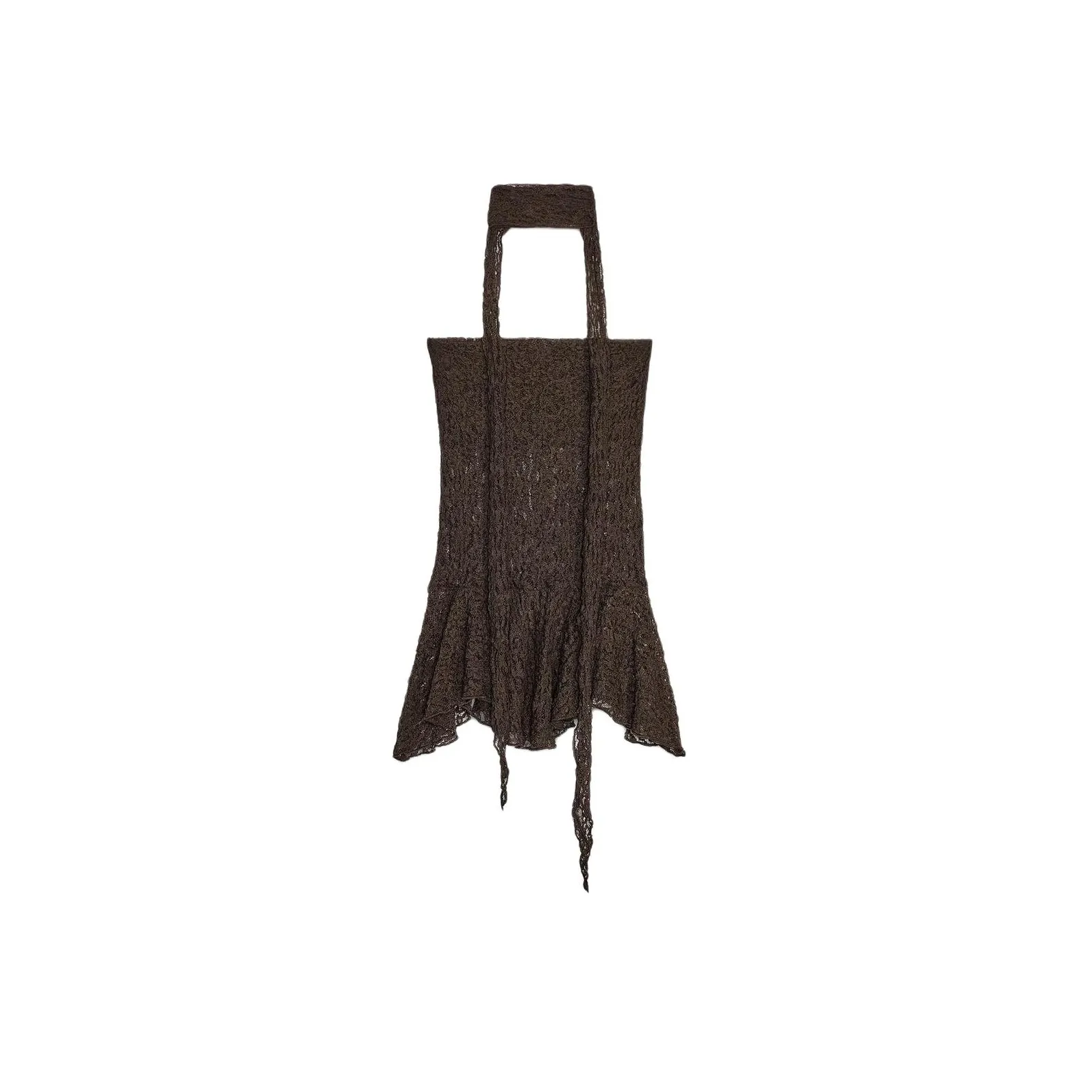 ZARA Коричневые женские топы без бретелек