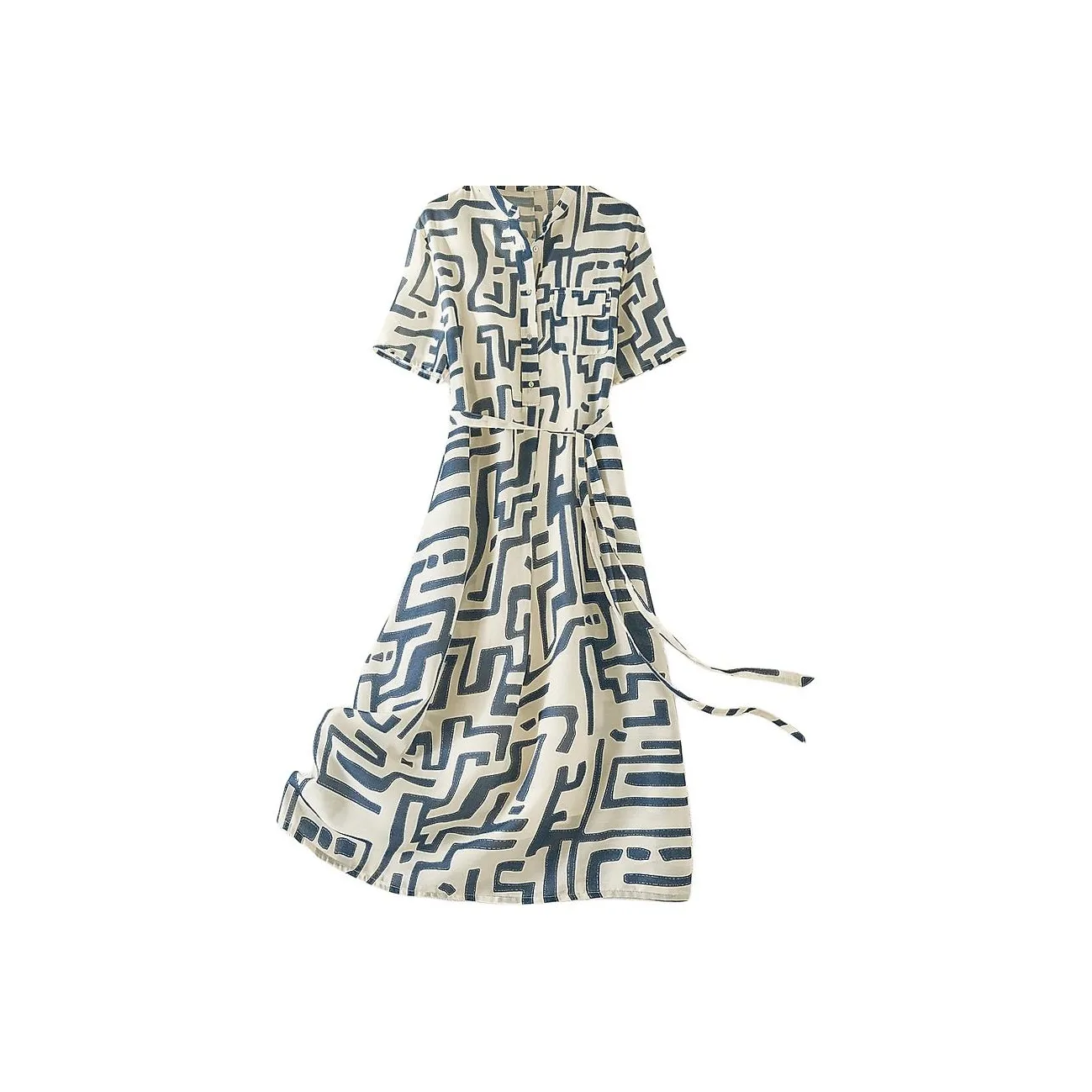 IHIMI Короткий рукав Платье Женское