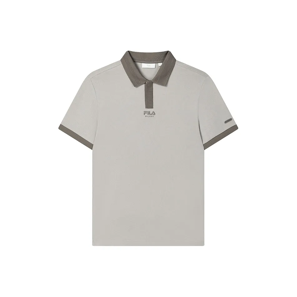 FILA MILANO Collection Поло Мужское Однотонное Серое
