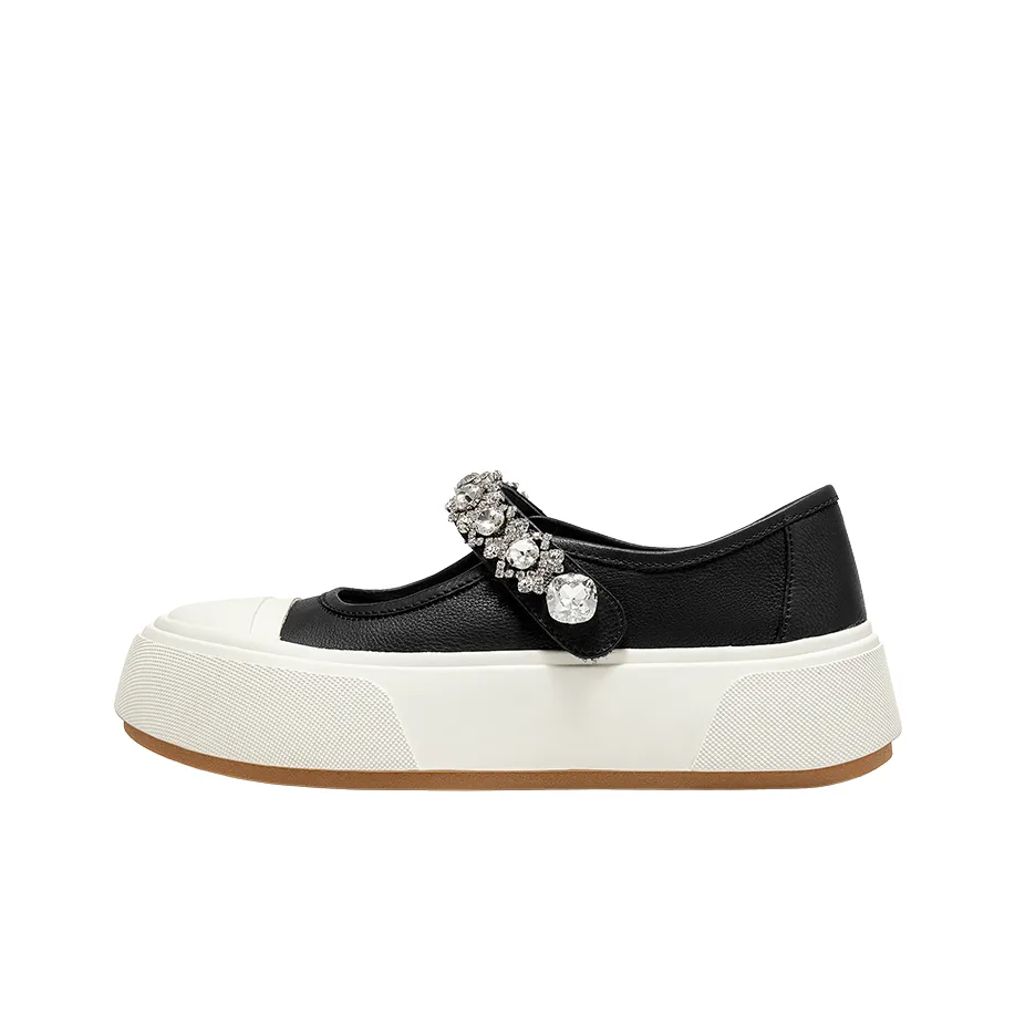 LOMOQUEEN Планшет Обувь Мэри Джейн Женская Мюнхен Черный