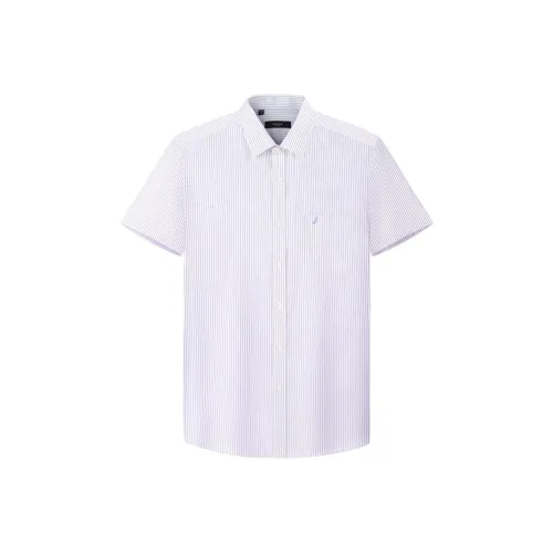 NAUTICA TAILORED Светло-фиолетовый Рубашка в полоску для мужчин