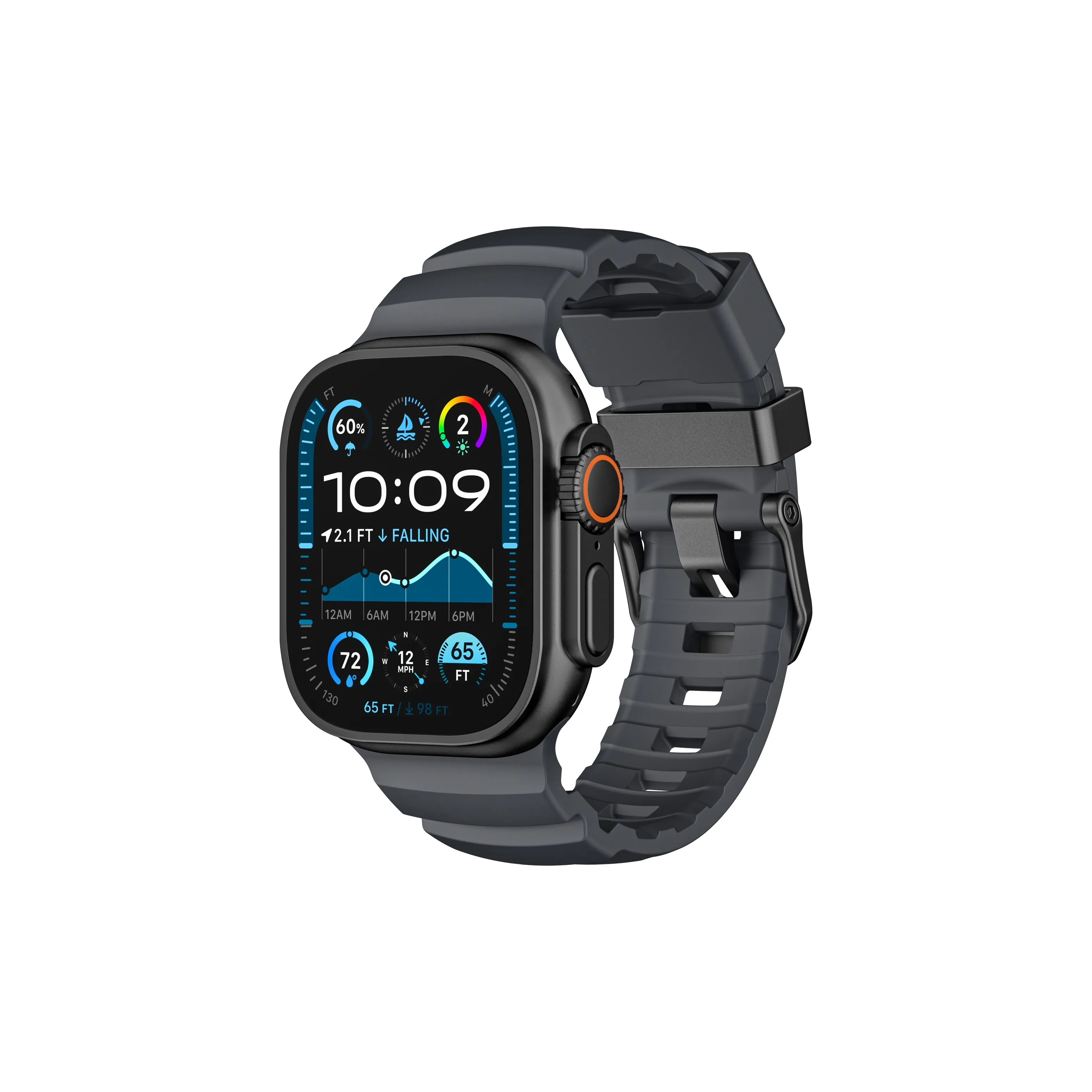 KVZUVUU Ремень Apple Совместимость Rubber Материал Wild Trail Унисекс