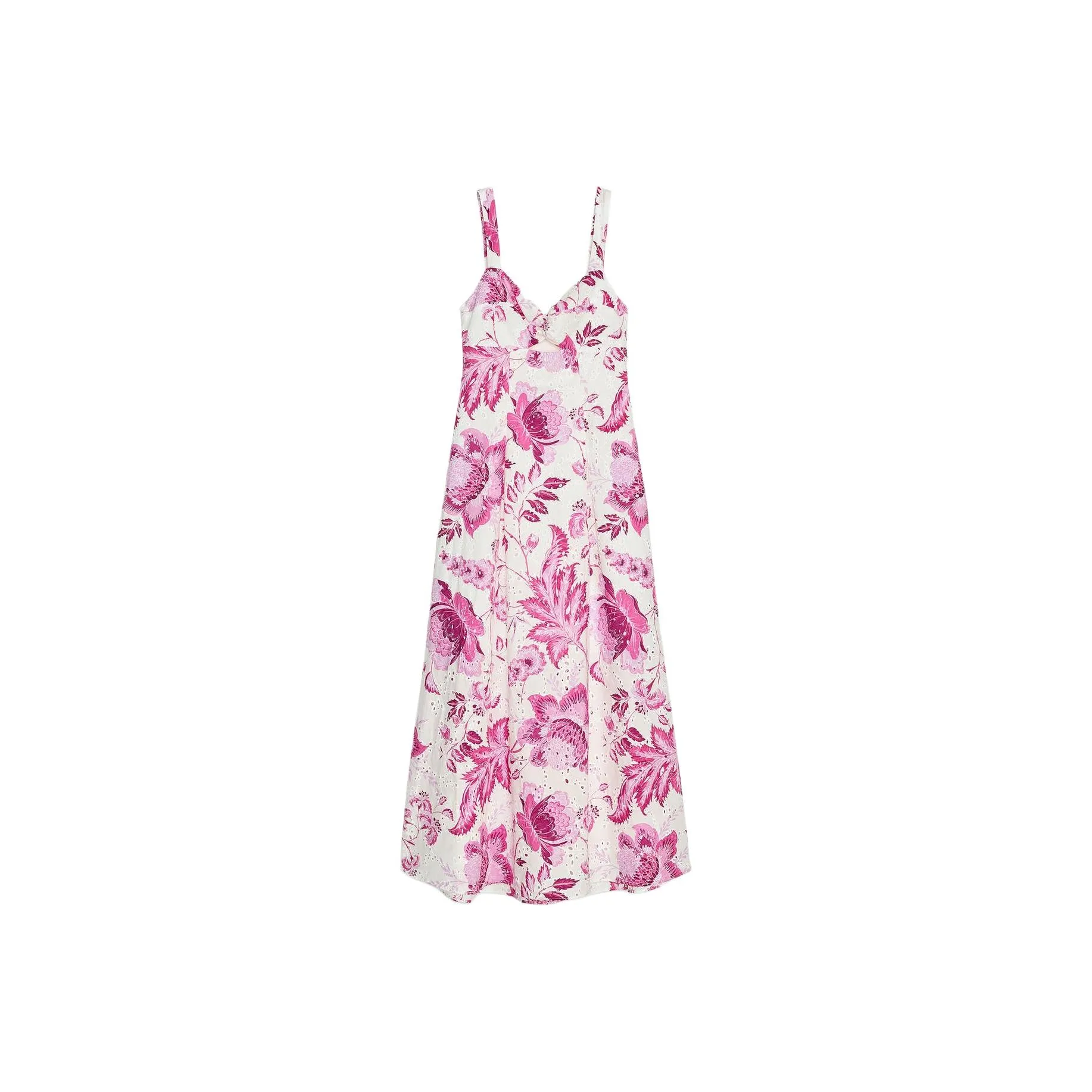 ZARA Slip Dresses Women's Pink/White
