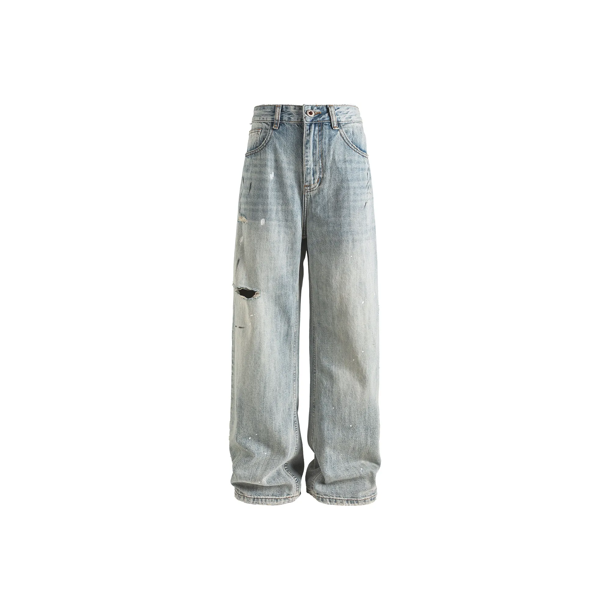 KEIRANDUN Светло-синие унисекс джинсы