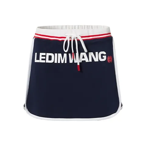 LEDIM WANG Темно-синий Женские Повседневные Короткие Юбки