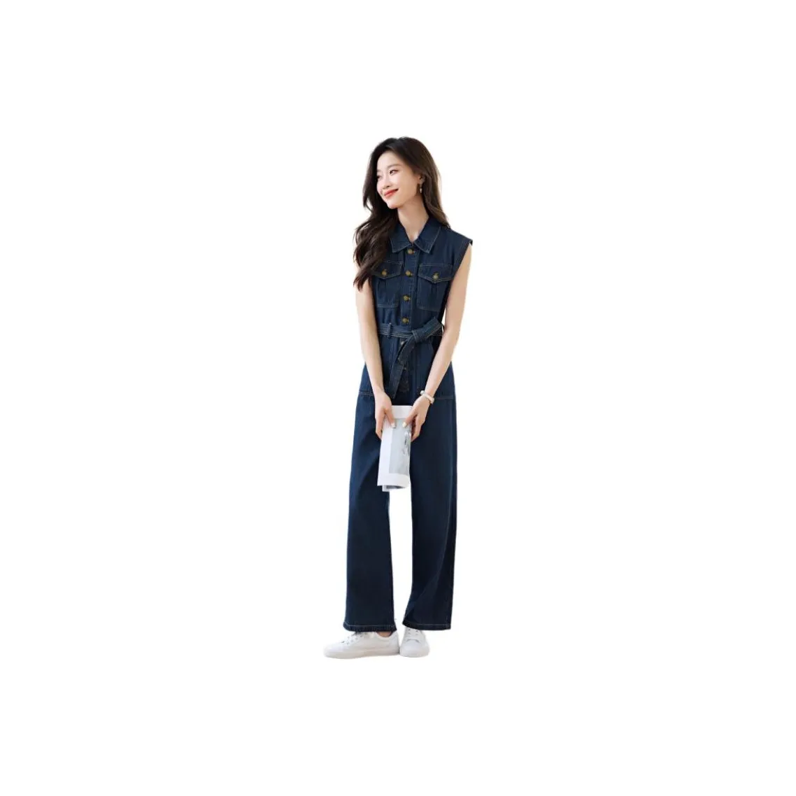 Mo Han Yi Mei Jumpsuit Women's Denim Blue