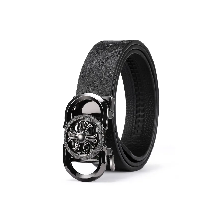 POLOMEISDO Телесная коровья кожа Премиум бренд Ремень Автоматическая застежка Роскошь Юность Ремень Мужской 3,5CM