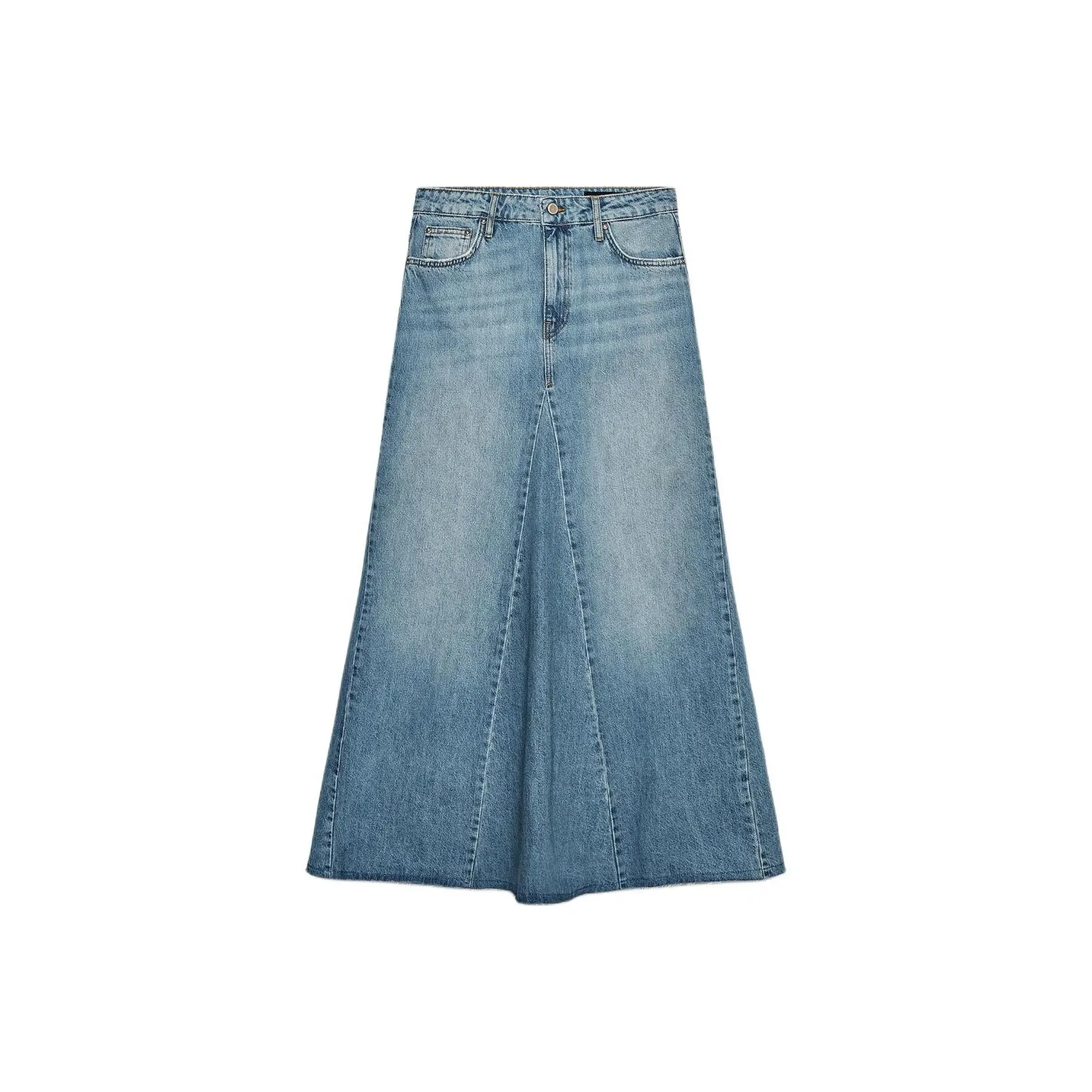 ZARA ZW Series Denim Long Skirt Women's
