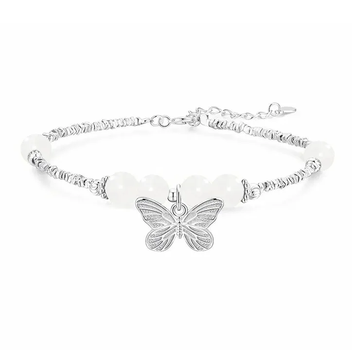 JUICY GRAPE Белый нефрит Бодхи Браслеты Женские