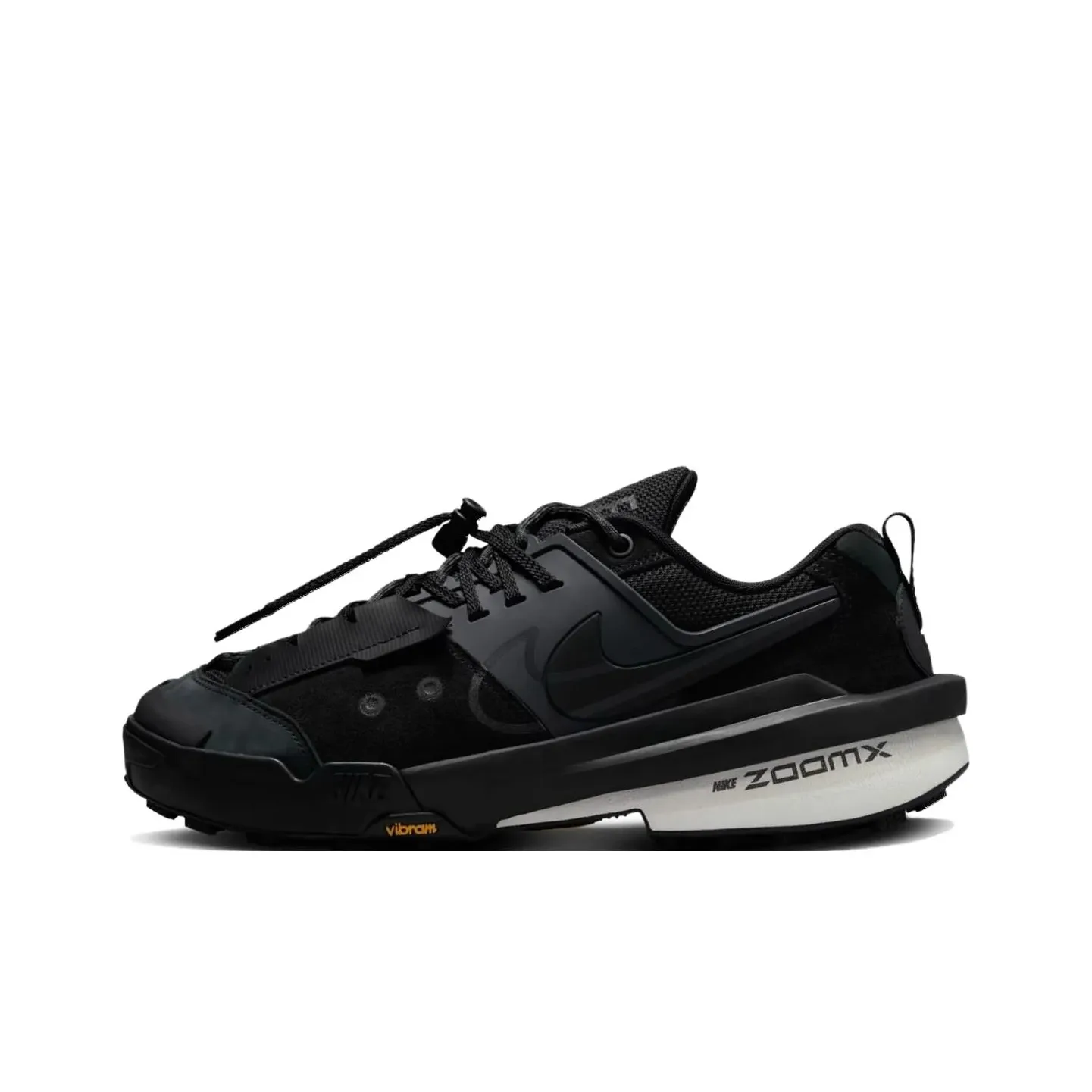 Sacai совместный бренд x Nike Zegamadome SP Slip Resistant Abrasion Resistant Low Топ Casual Мужской Черный Белый