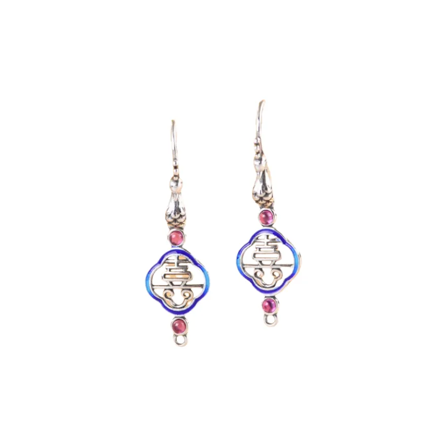 JINLUWANG S925 Silver Earrings Accessories Hoop Earrings Women's