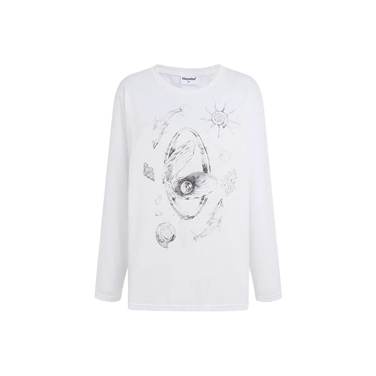 HEYABC T Shirts Women's White Shell Cover Up
