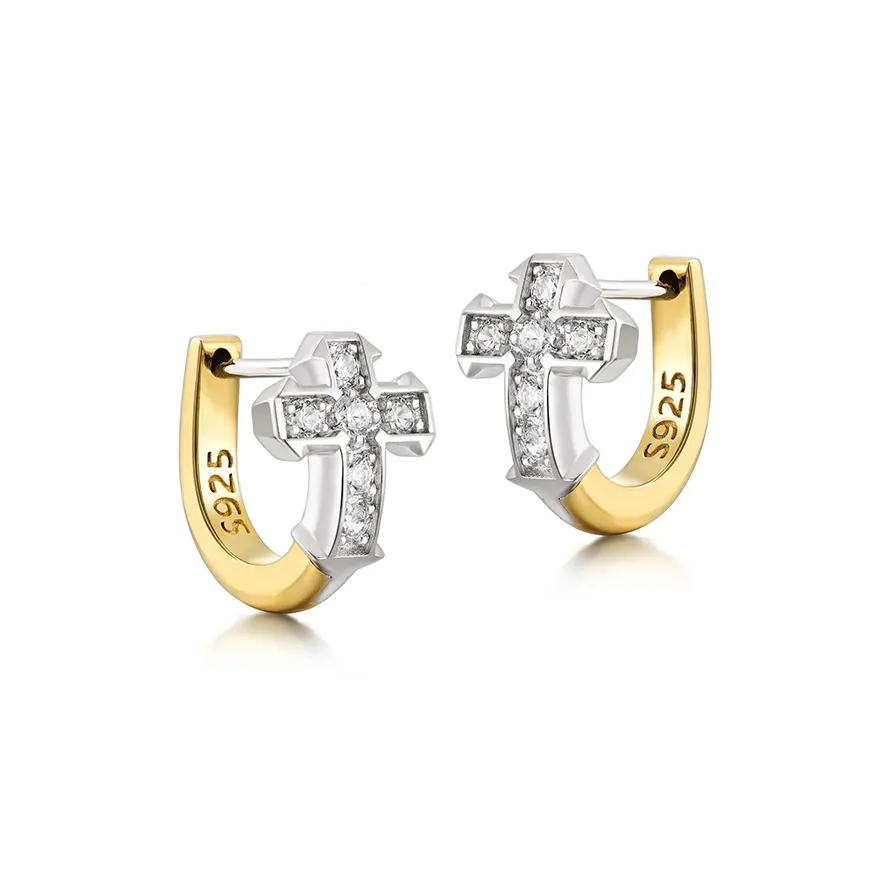 IDEAGEMER 925 Sterling Silver Earrings Men's