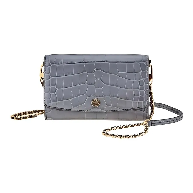 Tory Burch Robinson Кожа Сумка через плечо Мини Женская Серый