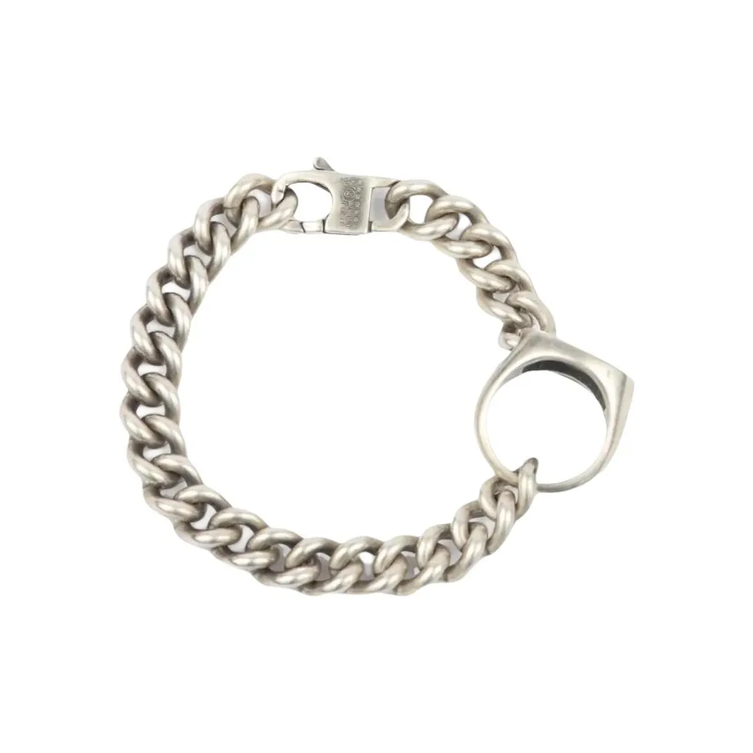 MM6 Maison Margiela Signet Ring charm Chain Bracelet