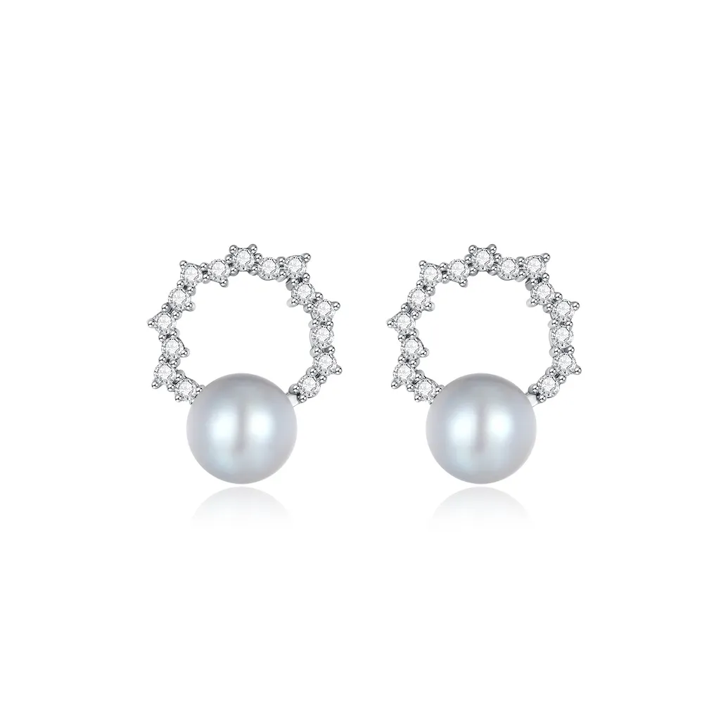 Inlady Pearl Stud Earrings Women's