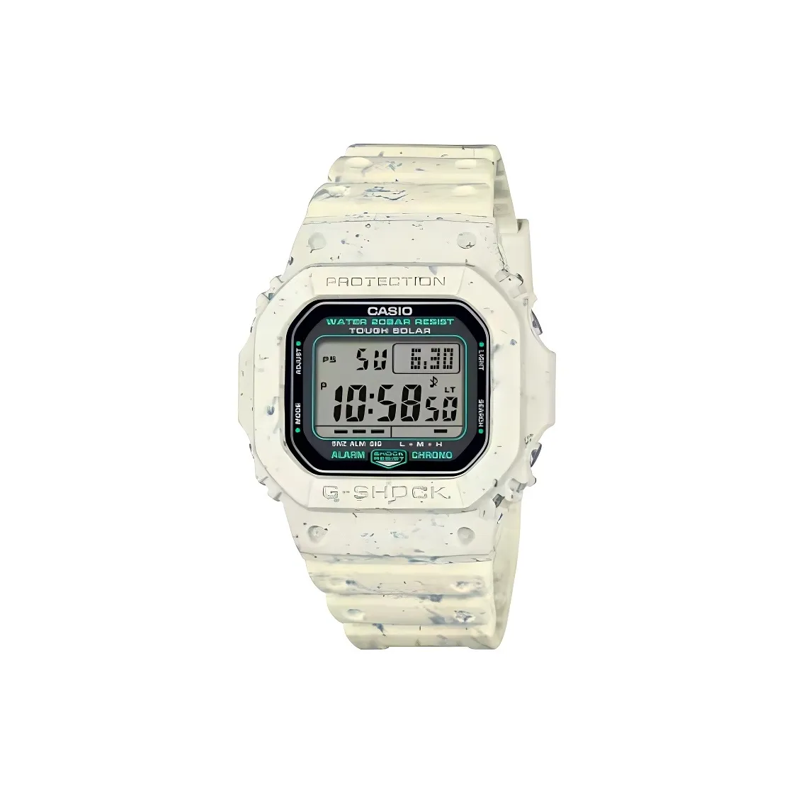 CASIO 5600 Collection Солнечный Кварцевый механизм Смольный ремешок Часы Мужские Циферблат Серый