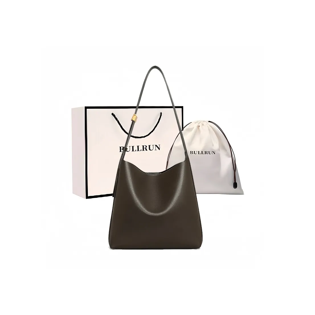 Bullrun Сумка через плечо из коровьей кожи женская темно-зеленый мох