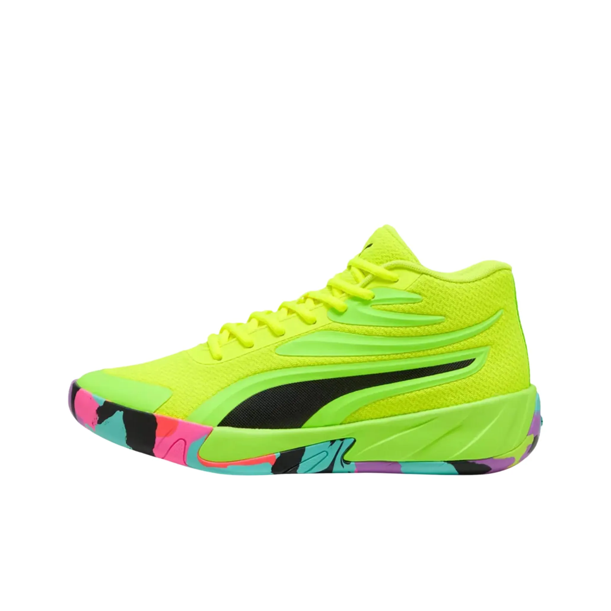 PUMA Court Pro Slip Resistant Abrasion Resistant MID Топ Баскетбольные кроссовки Мужской Желтый