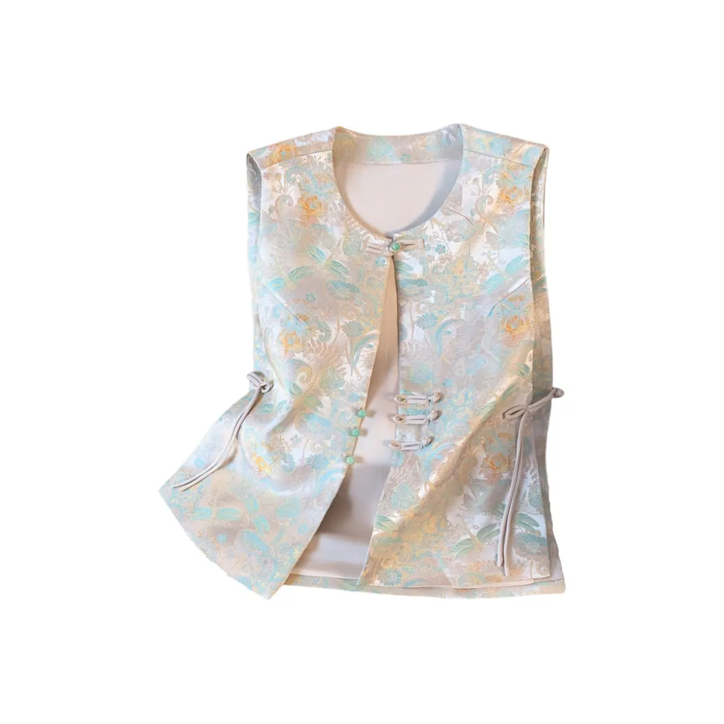 SONDR Жаккард Жилет с Ремнем Пряжка Женские Жилеты