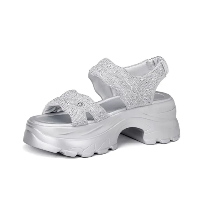 JESSICA SOPHIA One Ремень Сандалии 6 см Женские Серебряные